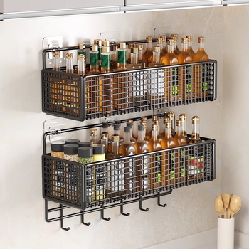 Μεταλλικό ράφι τοίχου μπάνιου, χωρίς εγκατάσταση, επιτοίχιο αποθηκευτικό ράφι