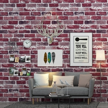 3D ανάγλυφη ταπετ τοίχου με υφή τούβλου, PVC υλικό, διακοσμητικό μοτίβο με τούβλα, στυλ Νέο Κινέζικο