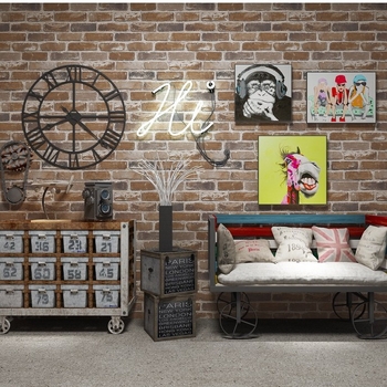 3D ανάγλυφη ταπετ τοίχου με υφή τούβλου, PVC υλικό, διακοσμητικό μοτίβο με τούβλα, στυλ Νέο Κινέζικο