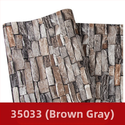 3D reljēfa ķieģeļu tapete, PVC materiāls, dekoratīvs ķieģeļu raksts, Jaunais Ķīniešu stils