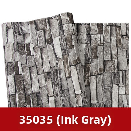 3D reljēfa ķieģeļu tapete, PVC materiāls, dekoratīvs ķieģeļu raksts, Jaunais Ķīniešu stils