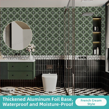 Αυτοκόλλητα τοίχου με αυτοκόλλητη κόλλα, ανθοφόρο μοτίβο, αδιάβροχα για μπάνιο και κουζίνα, μοντέρνο μινιμαλιστικό στυλ.