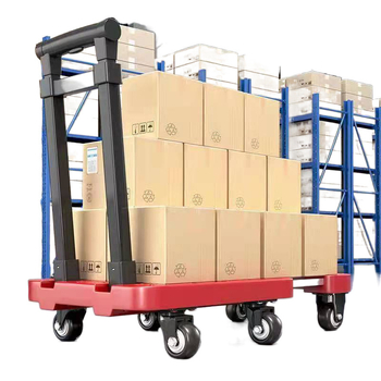 Αναδιπλούμενος τροχήλατος κάδος αγορών με επίπεδη επιφάνεια, τετράτροχος, φορητός