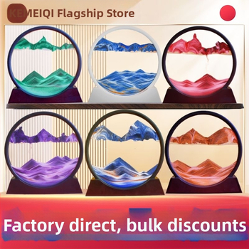 3D картина с течащ пясък и пясъчен часовник – стъкло, модерно изкуство, полу ръчно и полу механично производство, подарък за дом