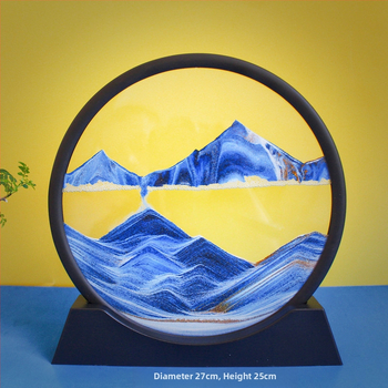 3D картина с течащ пясък и пясъчен часовник – стъкло, модерно изкуство, полу ръчно и полу механично производство, подарък за дом