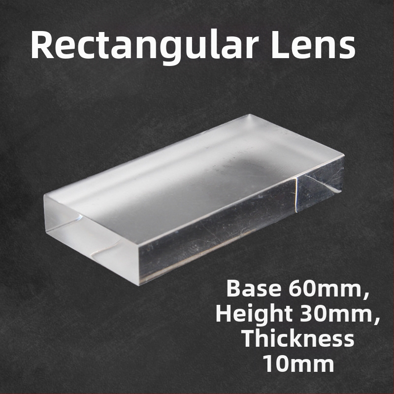 Liuxin optiline õpetamiskomplekt tsükliliste, poolringjate, kolmnurksete ja ristkülikukujuliste läätsedega akrila jaoks füüsika katseteks