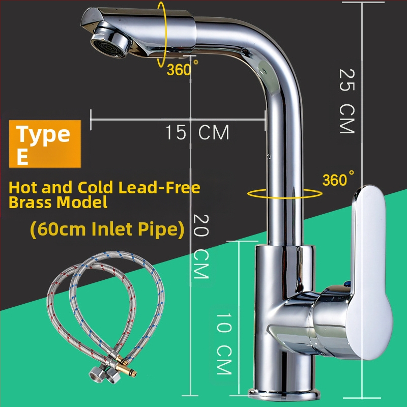 Κουζίνας βρύση με σώμα από χαλκό, κεραμικός πυρήνας βαλβίδας, ανάμειξη, πίεση 1.8 MPa, 100°C