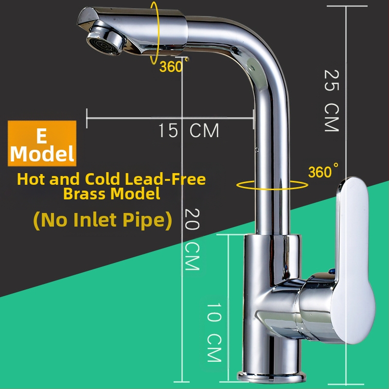 Κουζίνας βρύση με σώμα από χαλκό, κεραμικός πυρήνας βαλβίδας, ανάμειξη, πίεση 1.8 MPa, 100°C