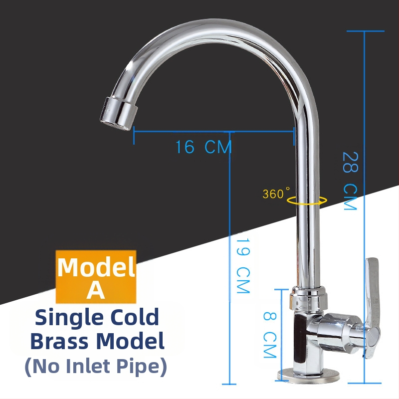 Κουζίνας βρύση με σώμα από χαλκό, κεραμικός πυρήνας βαλβίδας, ανάμειξη, πίεση 1.8 MPa, 100°C