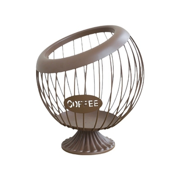 Μεταλλικό καλάθι αποθήκευσης για κάψουλες καφέ και φρούτα, Wei Qian, γεωμετρικός σχεδιασμός, κατάλληλο για οικιακή χρήση, γραφείο και ξενοδοχείο, μοντέρνο και απλό στυλ