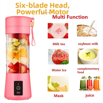 Cupe portabile pentru sucuri electrice, cu șase lame, 150W, capacitate 401–600 ml, baterie înlocuibilă, încărcare, funcționare silențioasă