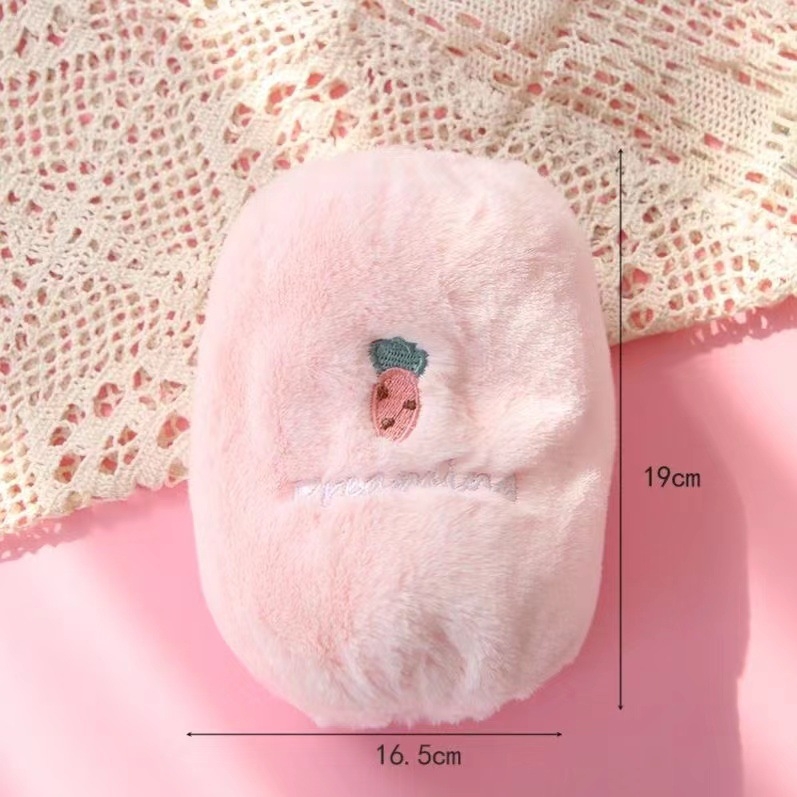 Korejas stila pūkainas roku sargi ar karikatūras rakstu un izšuvumu, anti netīrumiem, Jade Rabbit Velvet materiāls