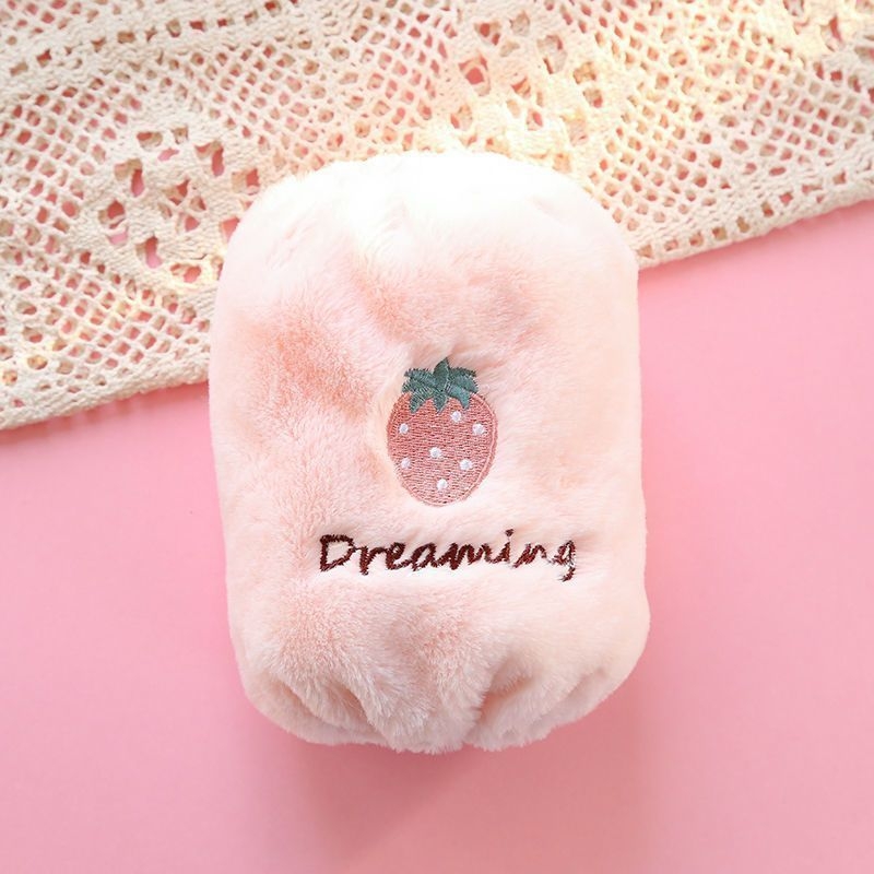 Korejas stila pūkainas roku sargi ar karikatūras rakstu un izšuvumu, anti netīrumiem, Jade Rabbit Velvet materiāls