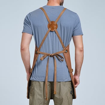 Ποδιά εργασίας χωρίς μανίκια, αντιμολυσματική, παχύ καμβάς και κολλητός καμβάς