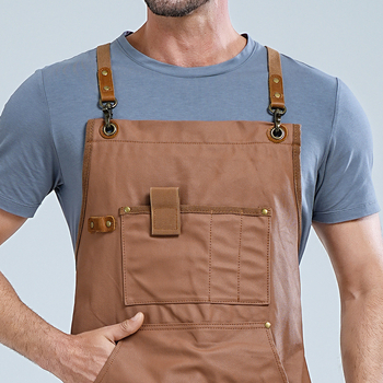 Ποδιά εργασίας χωρίς μανίκια, αντιμολυσματική, παχύ καμβάς και κολλητός καμβάς