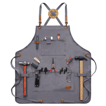 Ποδιά εργασίας χωρίς μανίκια, αντιμολυσματική, παχύ καμβάς και κολλητός καμβάς