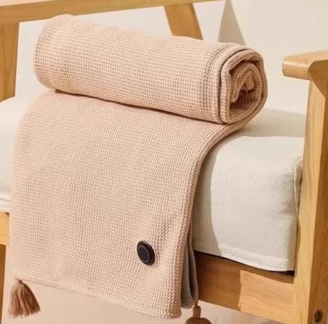 Cuvertură electrică cu încălzire, lavabilă, șal pentru picioare cu USB, model 85-1, 3 trepte de încălzire, 5V 10W