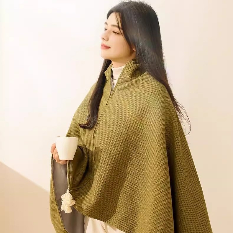 Cuvertură electrică cu încălzire, lavabilă, șal pentru picioare cu USB, model 85-1, 3 trepte de încălzire, 5V 10W