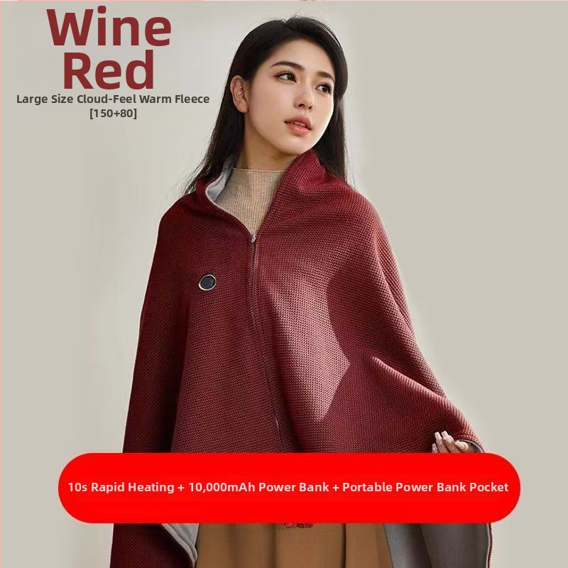 Cuvertură electrică cu încălzire, lavabilă, șal pentru picioare cu USB, model 85-1, 3 trepte de încălzire, 5V 10W