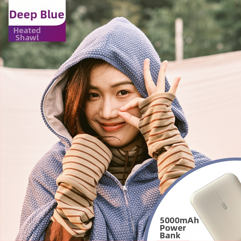 Cuvertură electrică cu încălzire, lavabilă, șal pentru picioare cu USB, model 85-1, 3 trepte de încălzire, 5V 10W