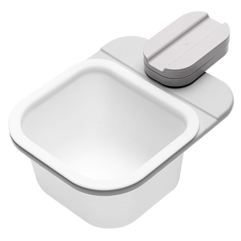 Πλαστικός ορθογώνιος κάδος γραφείου με στερέωση στον τοίχο, χωρίς καπάκι, με κλιπ, για υπολείμματα φαγητού, εμπορική χρήση