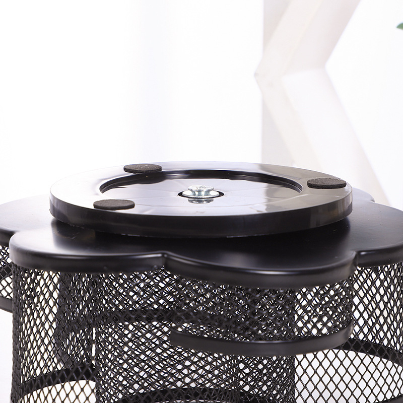 Metalni okretni držač olovaka, kružnog oblika, model 02, 360° rotacija, tisk loga dostupan