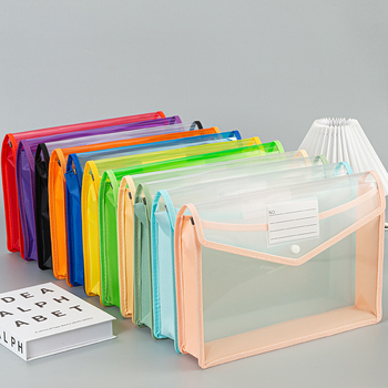 Dosar transparent din PP cu închidere snap-on, îngroșat, design 3D lărgit