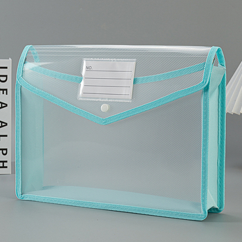 Διαφανής φάκελος αρχείων από PP με κούμπωμα snap-on, παχύτερος, ευρύ 3D σχεδιασμός