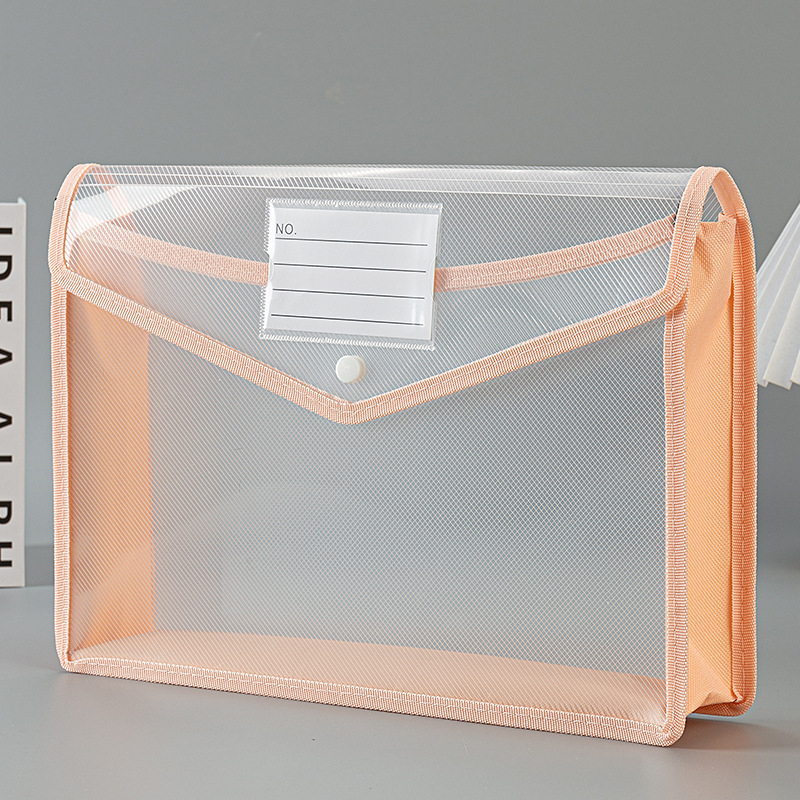 Dosar transparent din PP cu închidere snap-on, îngroșat, design 3D lărgit