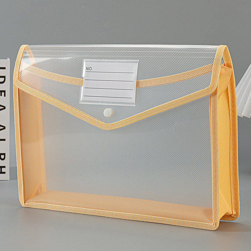 Dosar transparent din PP cu închidere snap-on, îngroșat, design 3D lărgit