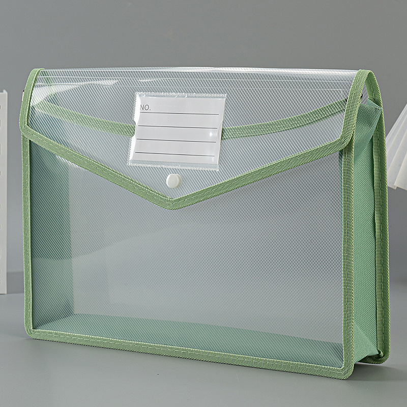 Dosar transparent din PP cu închidere snap-on, îngroșat, design 3D lărgit