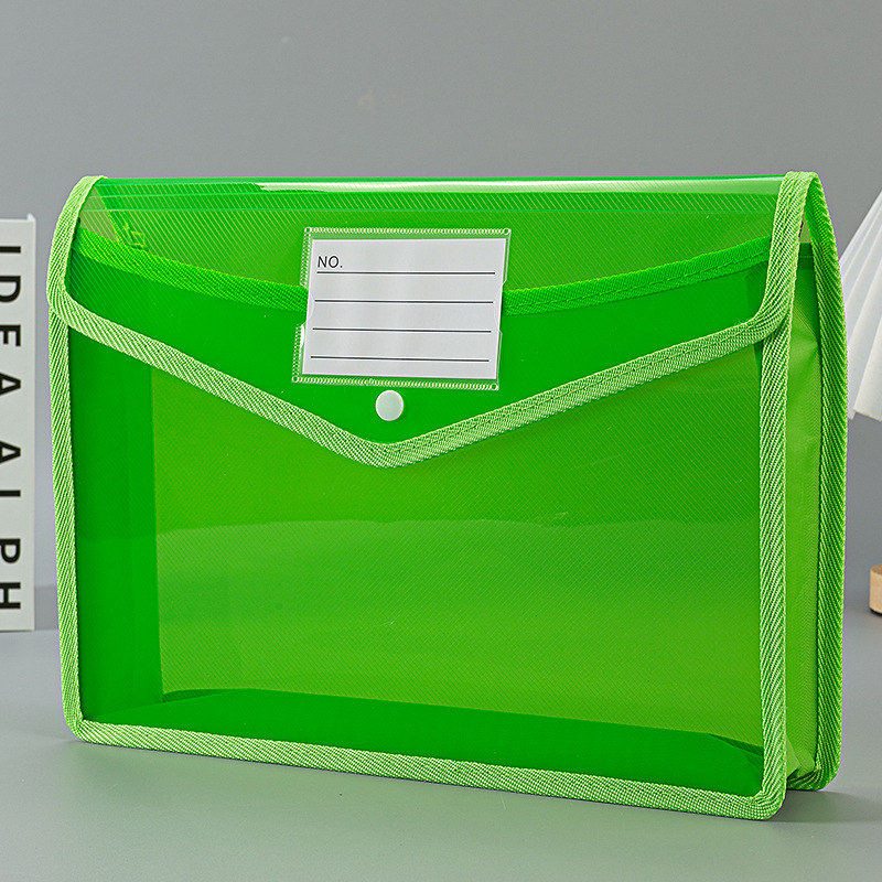 Dosar transparent din PP cu închidere snap-on, îngroșat, design 3D lărgit