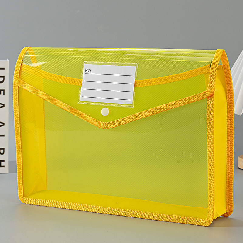 Dosar transparent din PP cu închidere snap-on, îngroșat, design 3D lărgit