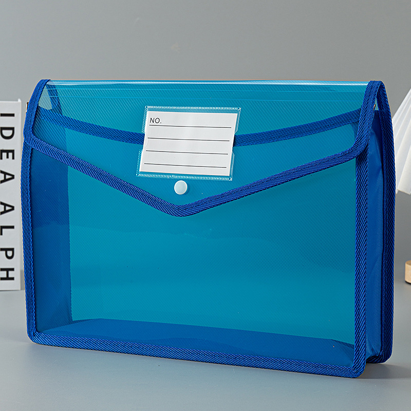 Dosar transparent din PP cu închidere snap-on, îngroșat, design 3D lărgit