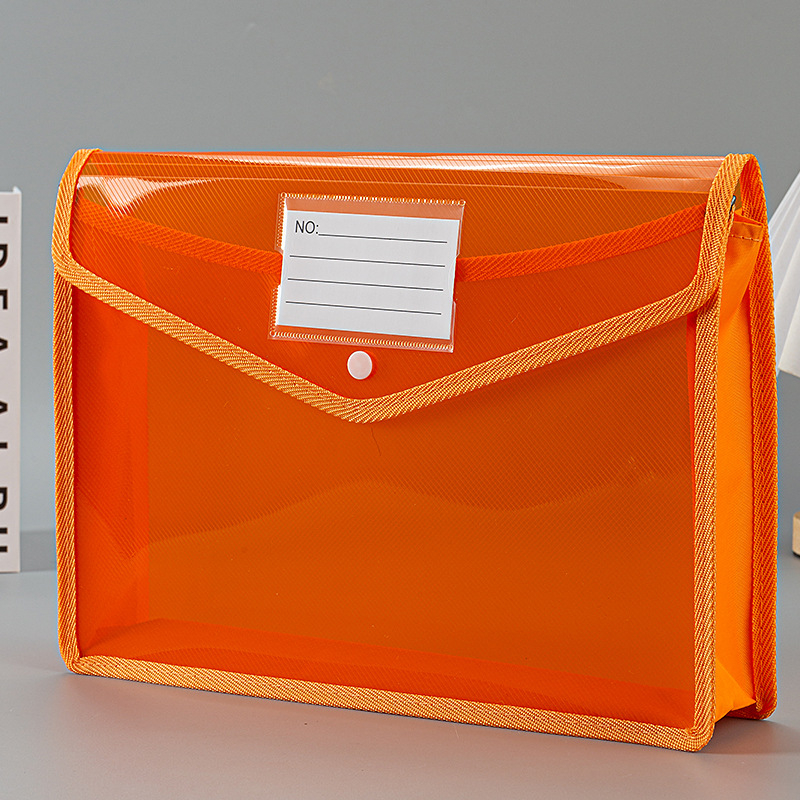 Dosar transparent din PP cu închidere snap-on, îngroșat, design 3D lărgit