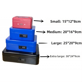 Κλειδωμένο κουτί αποθήκευσης με διπλό συνδυαστικό κλείδωμα, φορητό μεταλλικό κουτί μετρητών από ψυχροκυλιωμένο χάλυβα