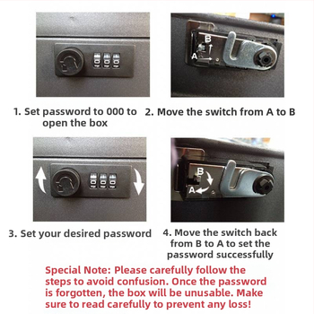 Κλειδωμένο κουτί αποθήκευσης με διπλό συνδυαστικό κλείδωμα, φορητό μεταλλικό κουτί μετρητών από ψυχροκυλιωμένο χάλυβα