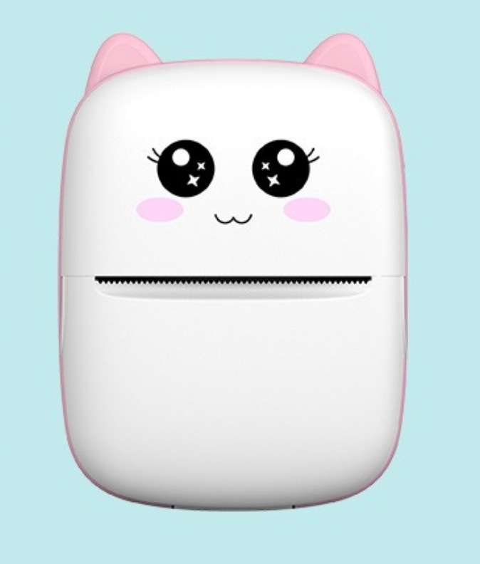 Švietėjiškas nešiojamas spausdintuvas vaikams — Bluetooth, įkraunama ličio baterija, suderinamas su mobiliąja programa, atmintis iki 1 GB; spausdina užrašus, dokumentus ir nuotraukas