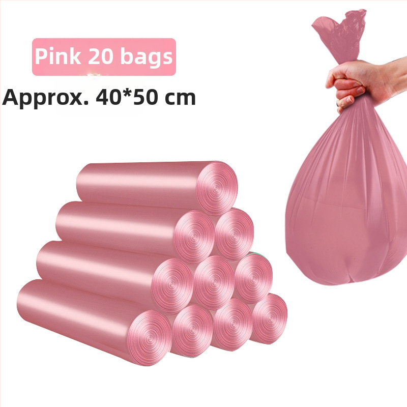 Пластмасова дебела торба за боклук, еднократна, с плосък отвор, за дома