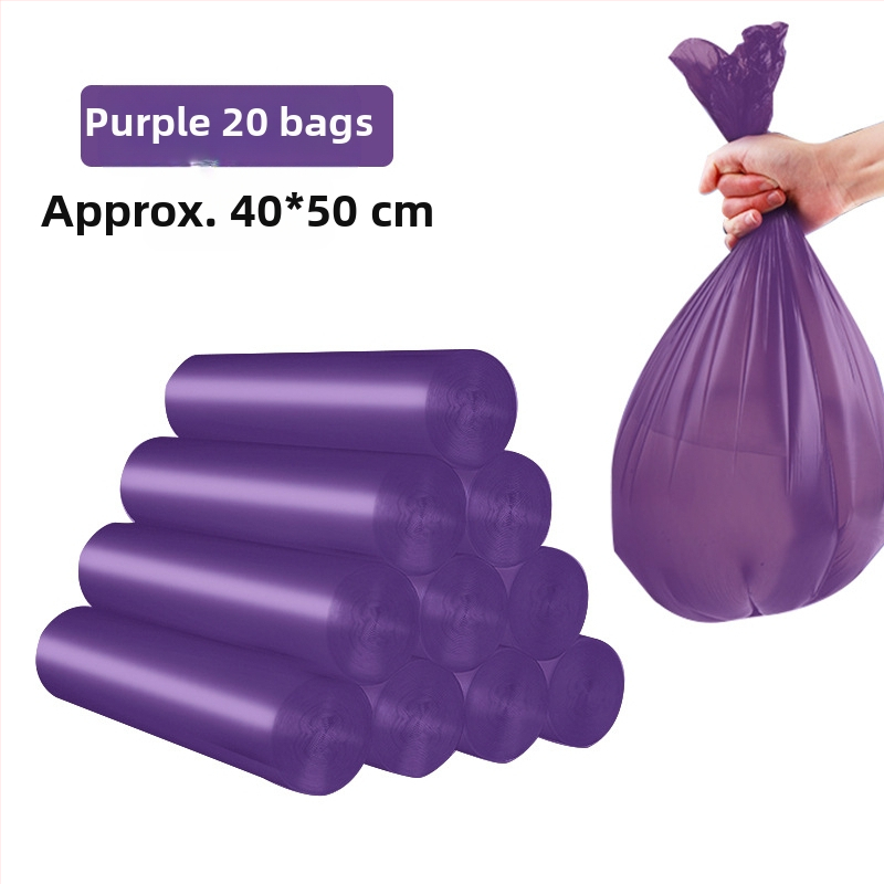 Пластмасова дебела торба за боклук, еднократна, с плосък отвор, за дома