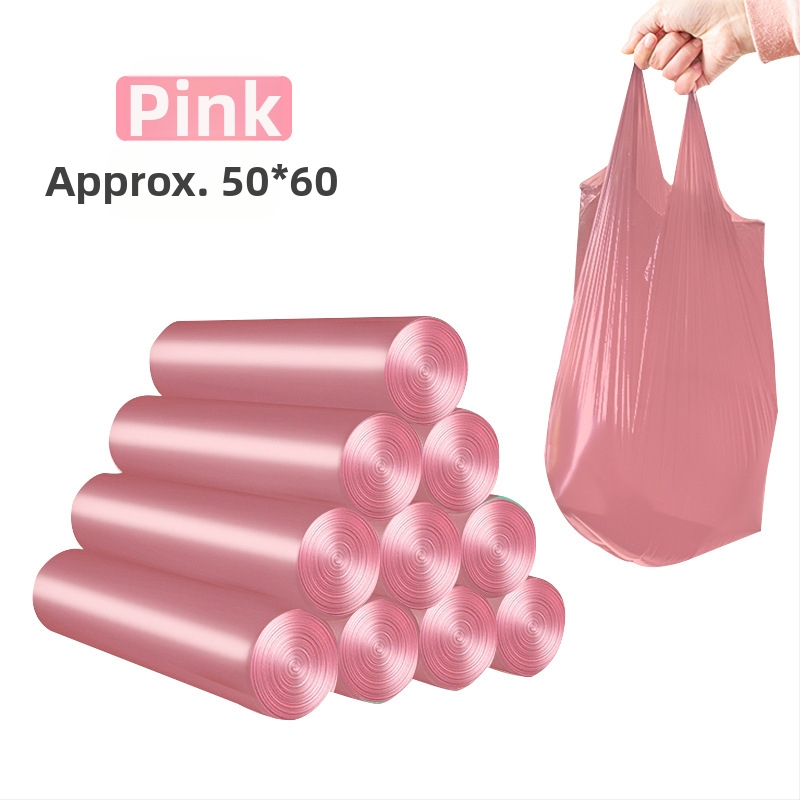 Пластмасова дебела торба за боклук, еднократна, с плосък отвор, за дома