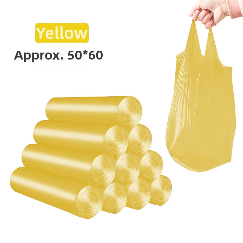 Пластмасова дебела торба за боклук, еднократна, с плосък отвор, за дома