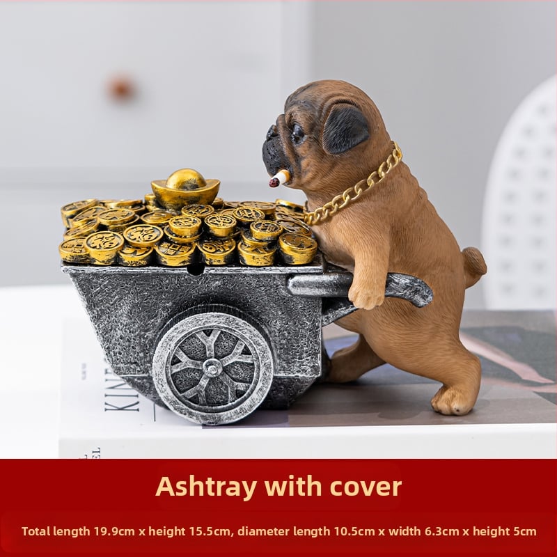 Scrumieră din rășină, stil Nordic, cu capac, pentru casă și birou