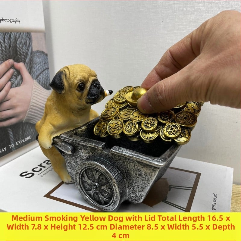 Scrumieră din rășină, stil Nordic, cu capac, pentru casă și birou