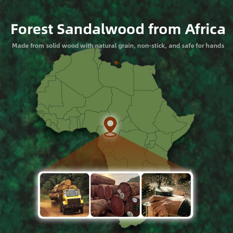 Разточващ валяк от сандалово дърво — Марка: Double Gun; Материал: Сандалово дърво; Стил: Модерна простота; Комплект: 3 части