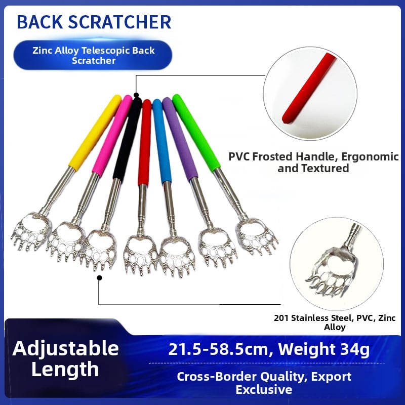 Ištemptas nerūdijančio plieno nugaros šepetėlis su meškos letenos dizainu