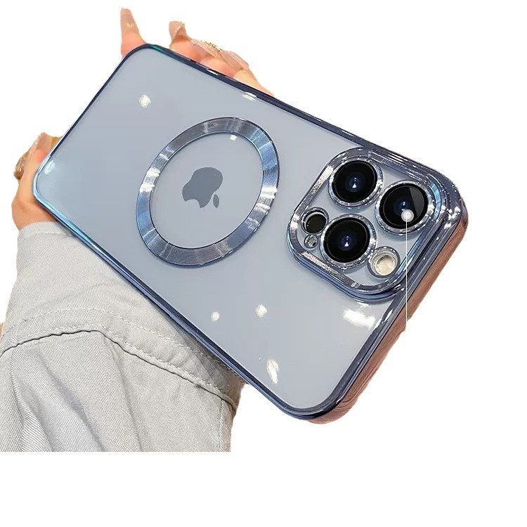 Skaidrus TPU galinis dėklas iPhone 16 Pro Max su MagSafe — belaidis įkrovimas, atsparus kritimui, pritaikomas