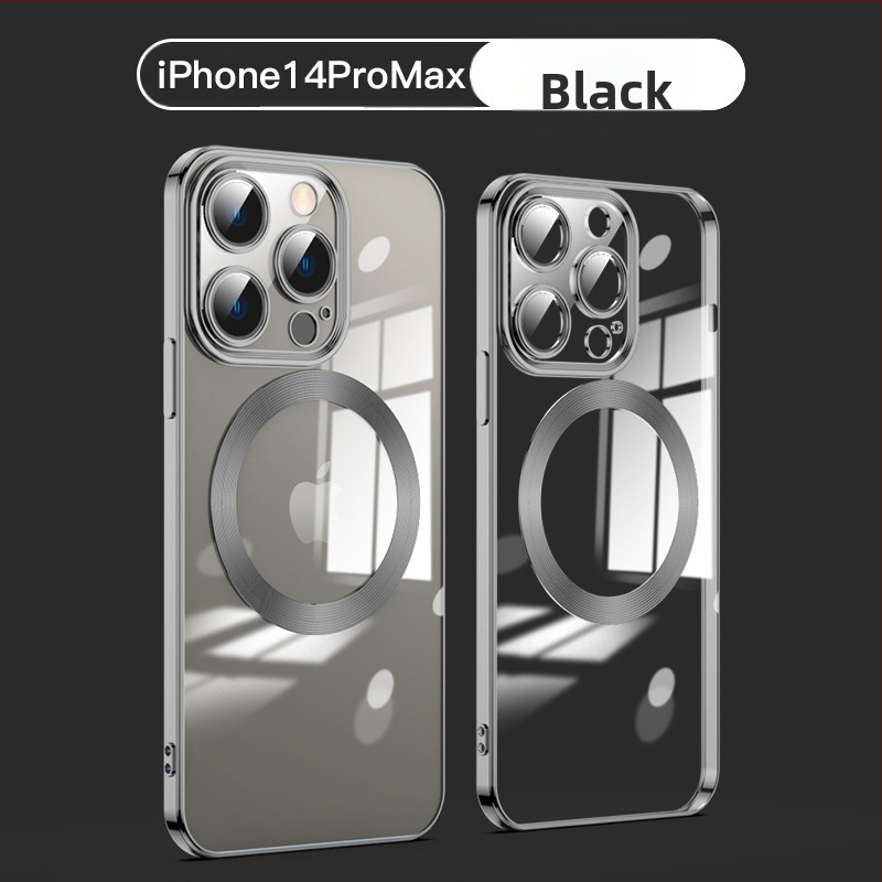 Skaidrus TPU galinis dėklas iPhone 16 Pro Max su MagSafe — belaidis įkrovimas, atsparus kritimui, pritaikomas