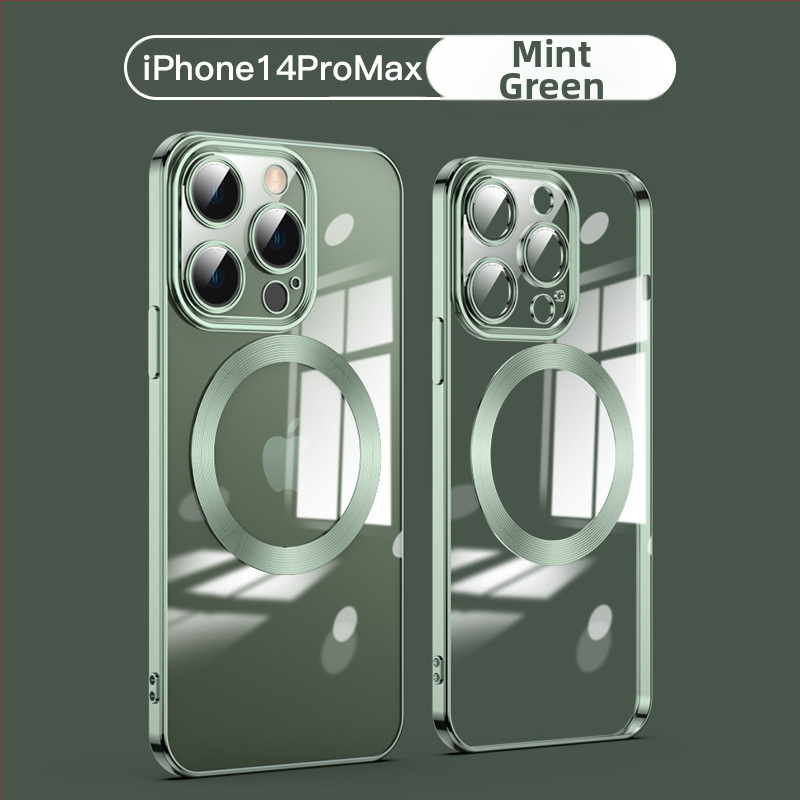 Skaidrus TPU galinis dėklas iPhone 16 Pro Max su MagSafe — belaidis įkrovimas, atsparus kritimui, pritaikomas