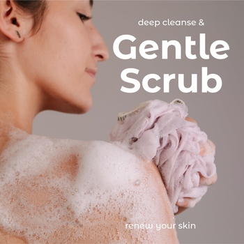 Απολεπιστικό σφουγγάρι μπάνιου με PE πλέγμα και λούφα για πρόσωπο και σώμα, 200 τεμάχια ανά κουτί